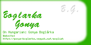 boglarka gonya business card