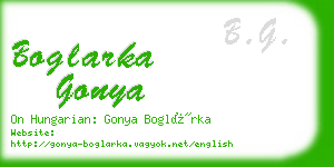 boglarka gonya business card